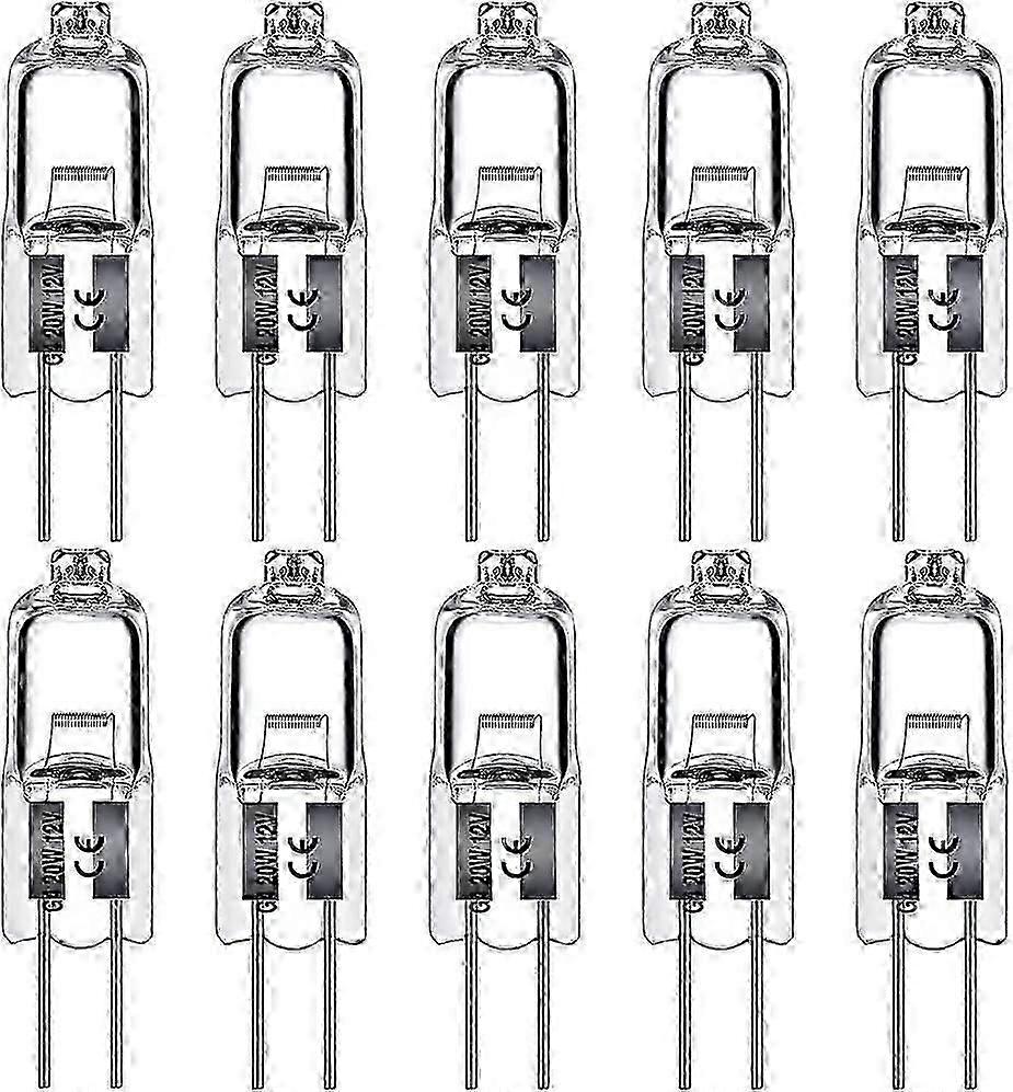 Paquet de 10 ampoules halogènes G4 à capsule transparente à 2 broches dimmables blanc chaud