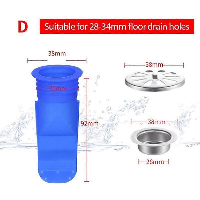 Kitchen Toilet Floor Drain Seal Drain Deodorant Anti-odor Plug Sink Shower Strainer Silicone Down Water Pipe Draininner CoreCraft Pipe Cleaners