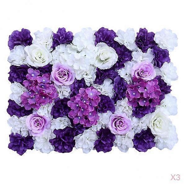 3-in-1 Handmade Cloth Artificial Lifelike Flowers Panel for Wreath Party