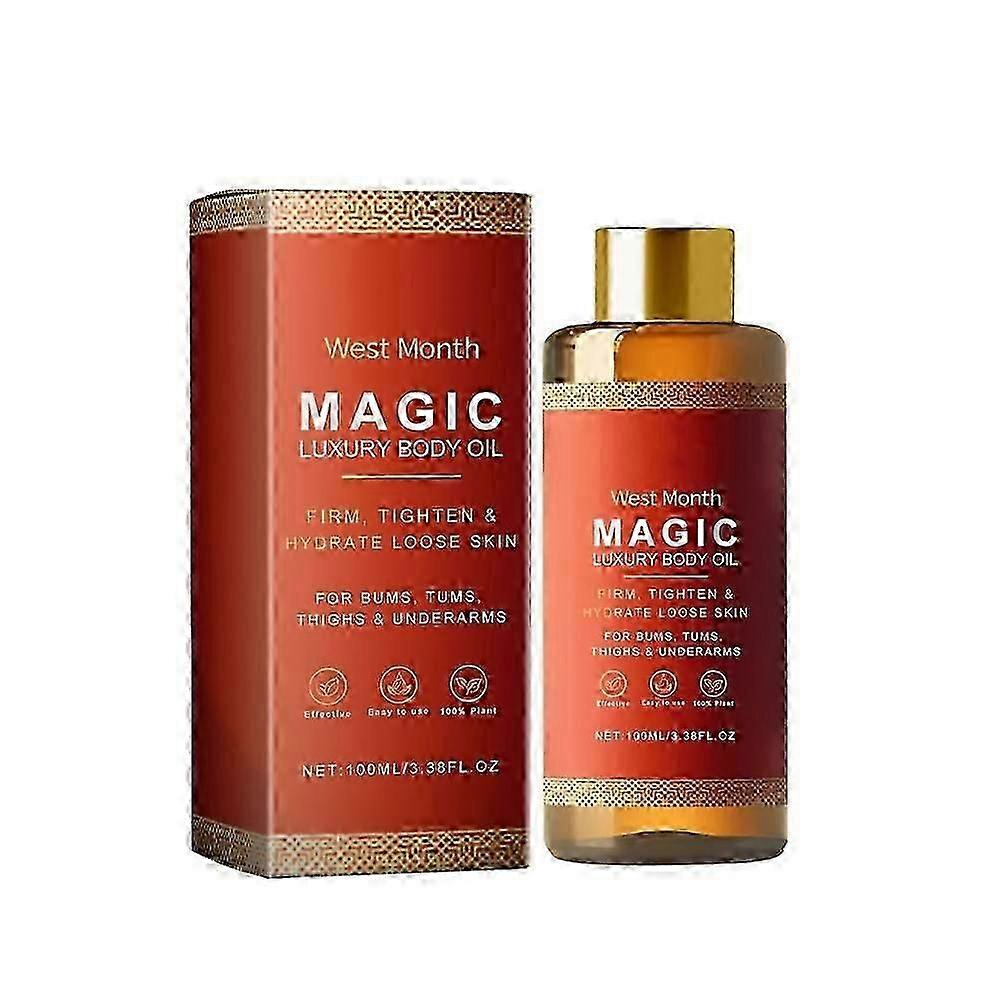 Magic vartaloöljy - 100ml, täyteläinen, kiinteyttää, kiinteyttää ja kosteuttaa ihoa, reisiä ja vatsaa