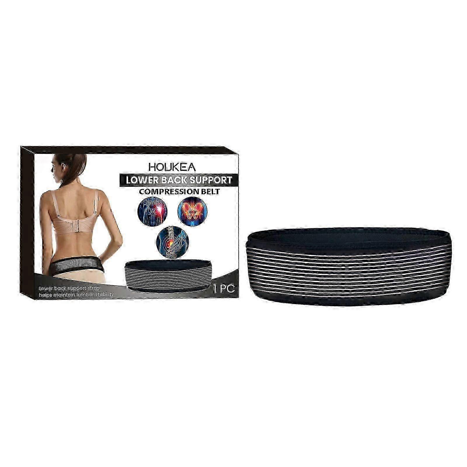 Lower Back Support Compression Belt, Ease Lower Back Pain Breathable Body Support Strap