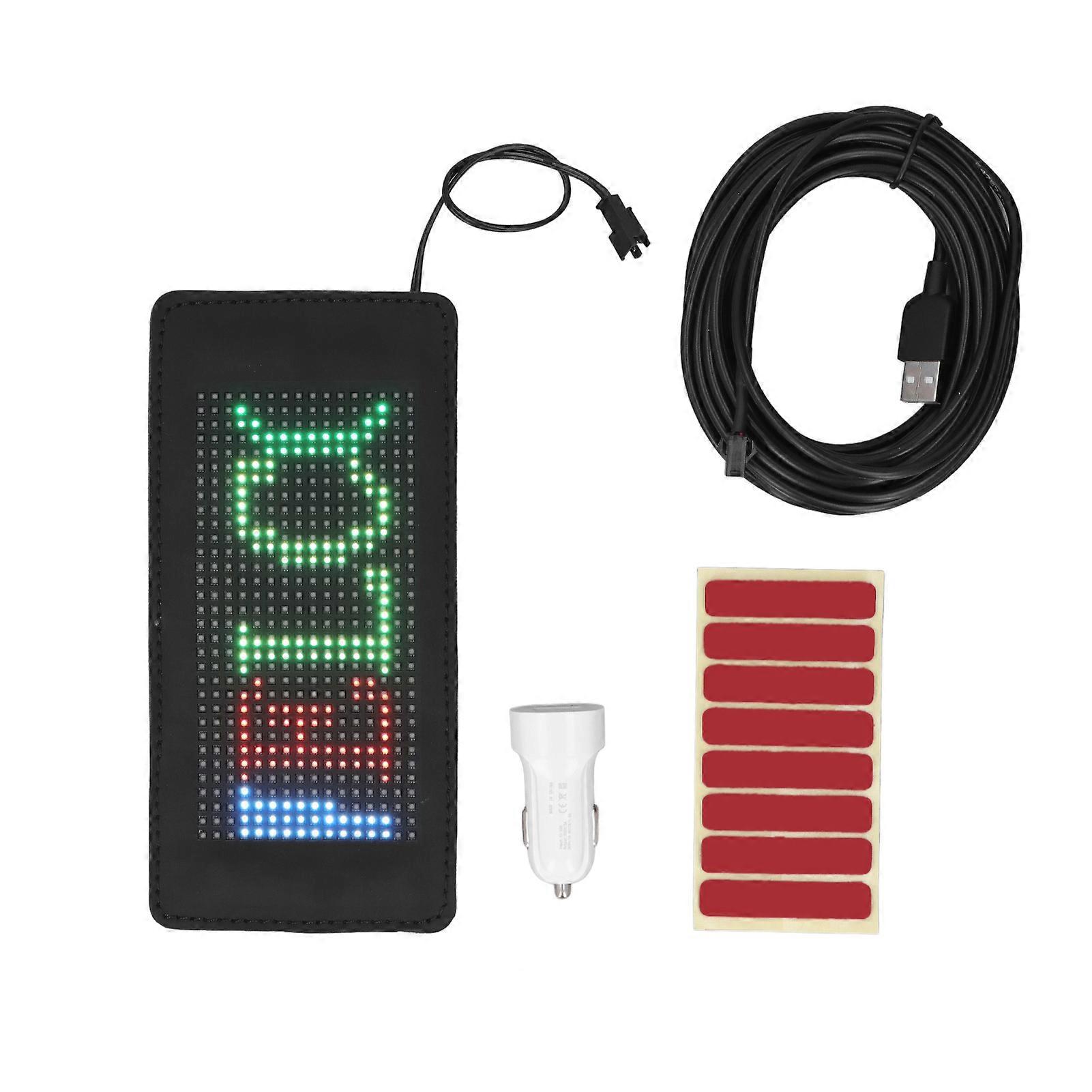 Flexible Sign 190x90mm 16x32 Resolution Bluetooth APP Control Custom Text Pattern Animation LED Scrolling Screen