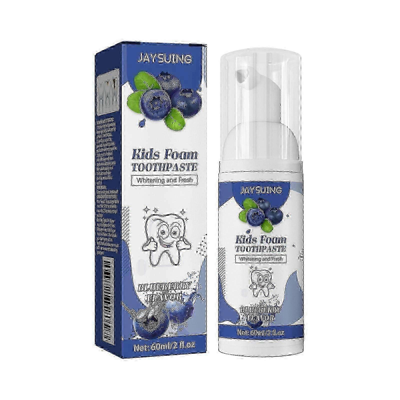 Foam Toothpaste For Kids, Teeth Clean Bright White Anti-Decay Fruit Flavored Press Mousse Toothpaste