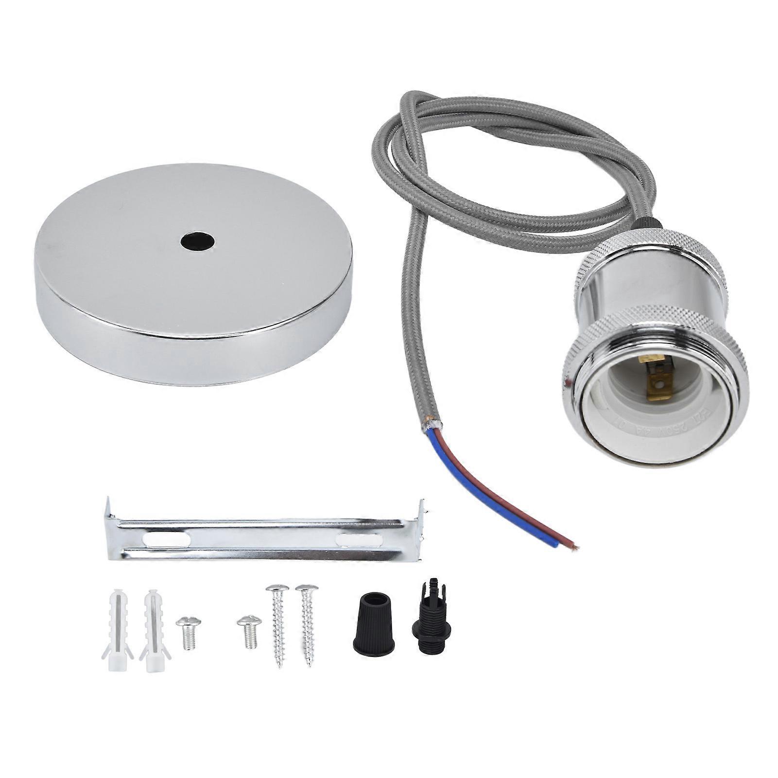 E27 Socket with Cord, Vintage Pendant Light for Bedroom, 100-240V