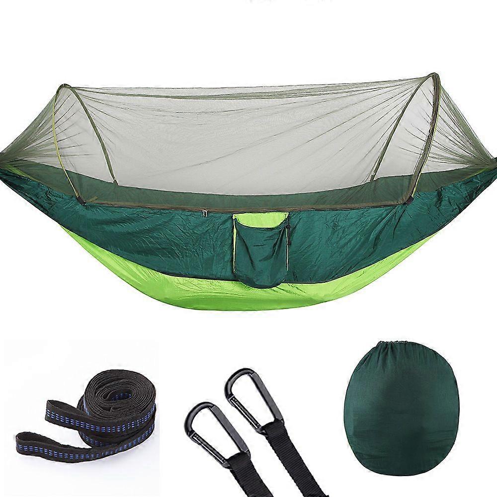 New outdoor camping mosquito net hammock parachute cloth automatic quick opening tent type mosquito proof hammock