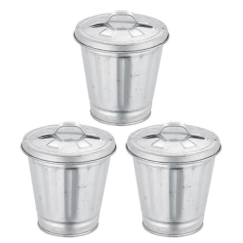 Lovely Mini Garbage Can Flowerpot with Lid – Stylish Lightweight Desktop Storage Bin for Home, Office, and Dorm Use – Practical Waste Bin for Easy