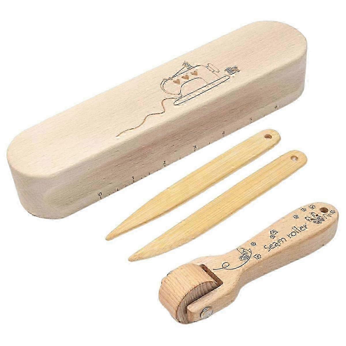 Seam Roller Beech Wood Tailor's Flattening Tool Professional Sewing Accessory
