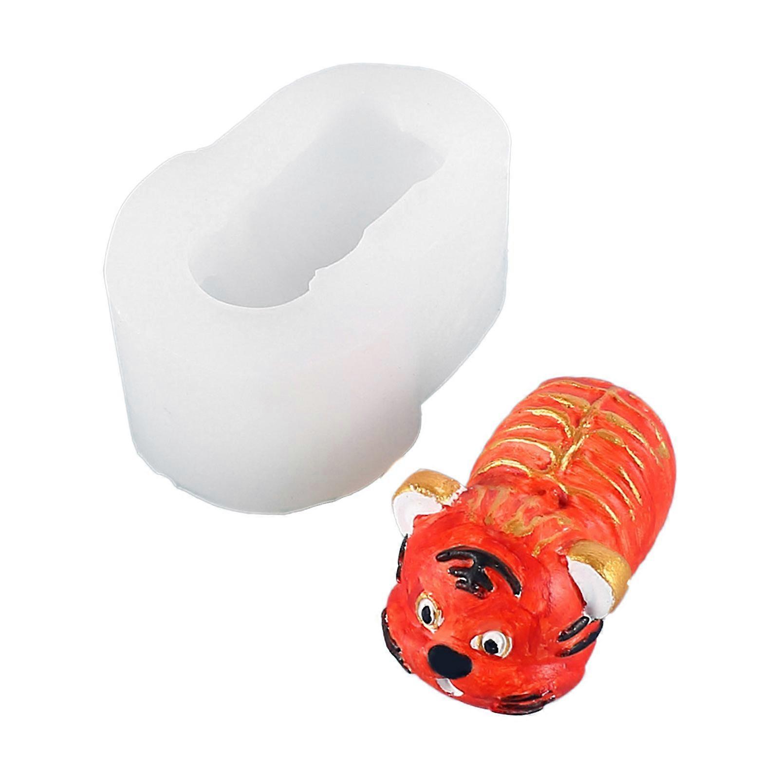 かわいい虎の形をしたカップケーキシリコーンモールドビスケットフォンダンモールドケーキデコレーションを作る砂糖クラフト石鹸型を焼くための型