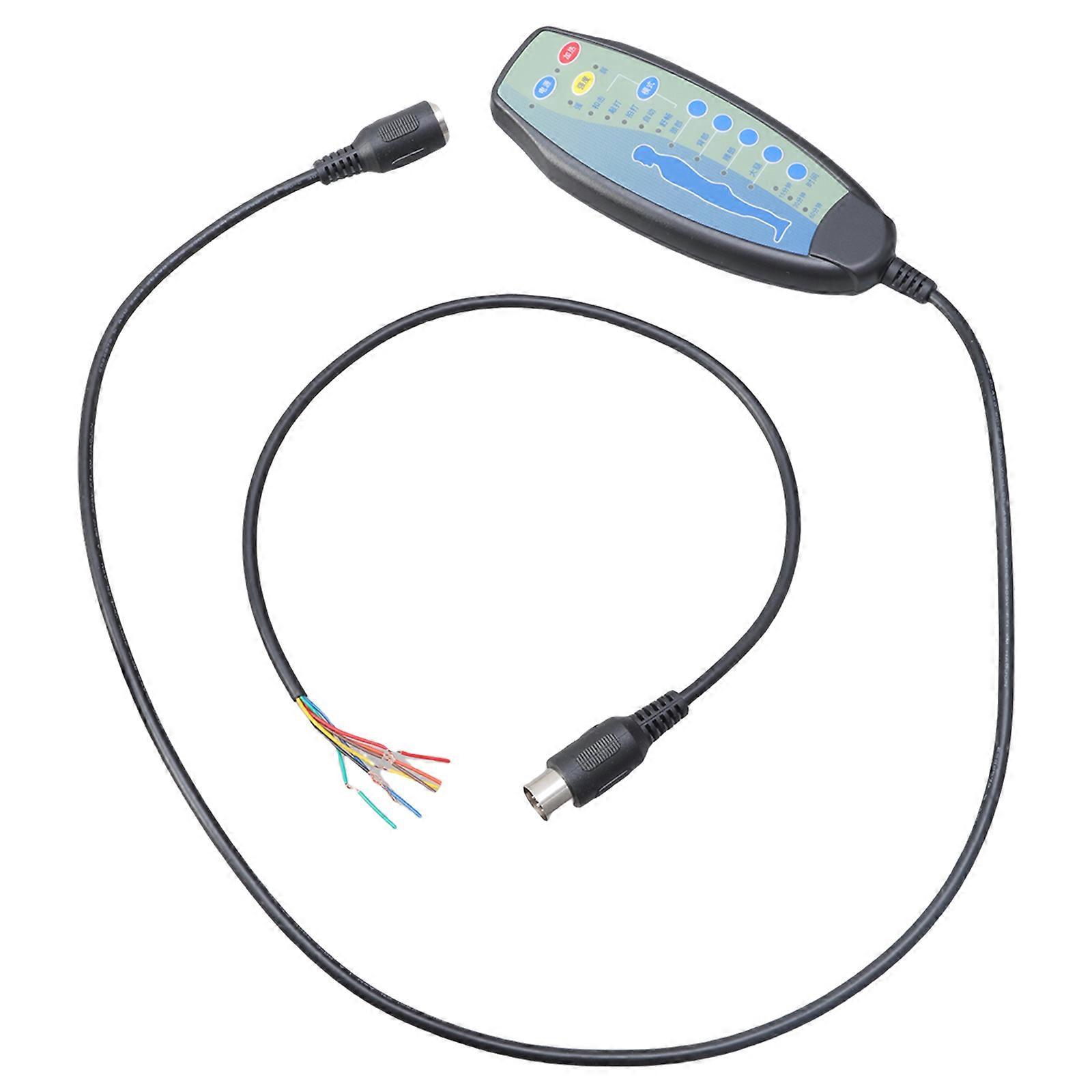 Télécommande de massage sélectionnable à l’intensité avec fonction de chauffage Port femelle à 8 broches Fil de 20 pouces pour fauteuil inclinable Power Lift