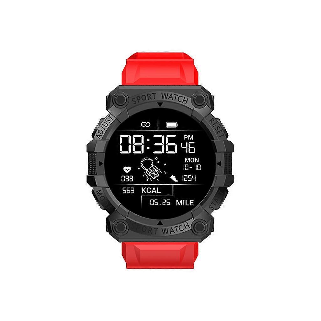 Y56-Smartwatch Fitness Tracker Sleep Detection Blood Pressure Heart Rate Monitor Step Counter Sedentary Call Reminder  Red