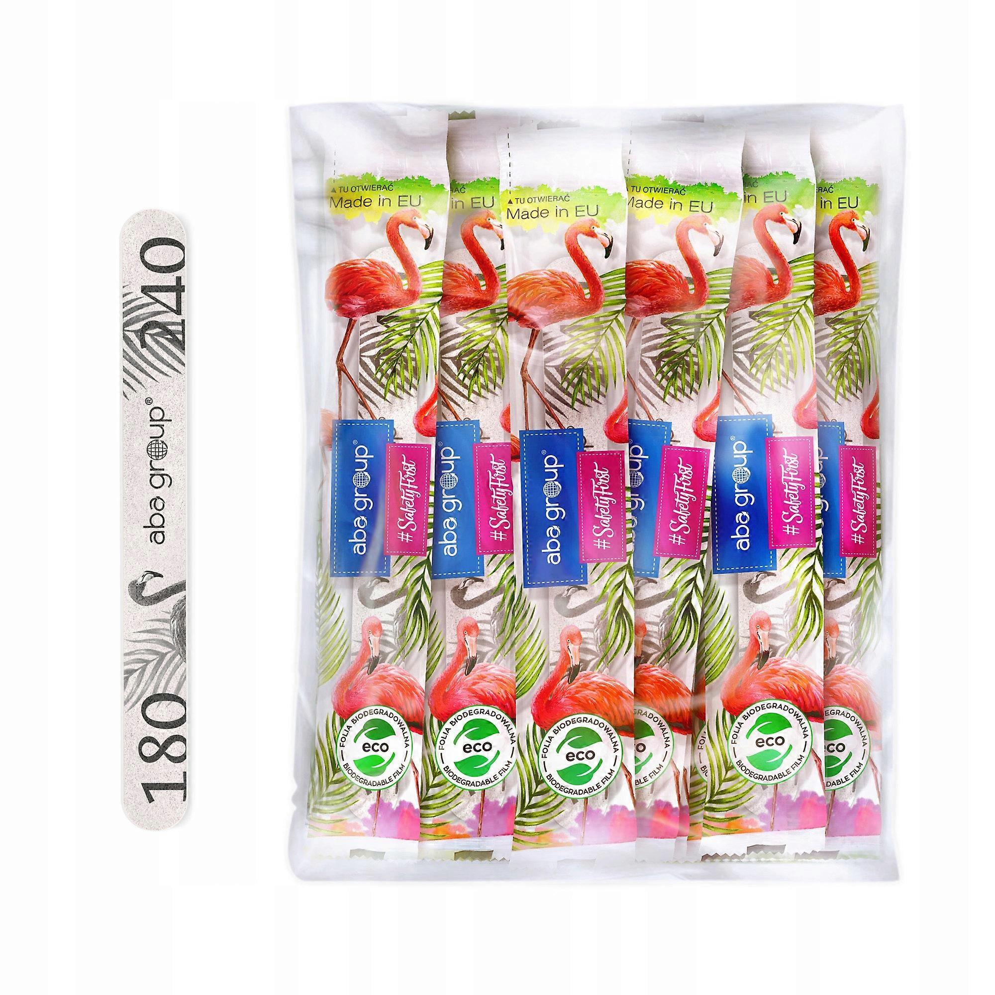 Aba Group SAFE PACKAGE Nagelfeile STRAIGHT 180/240 STANDARD - FLAMINGO, 25 Stück