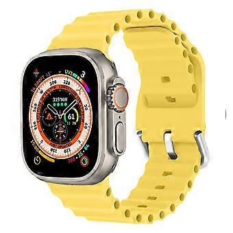 Für Uhr Ultra 2/Ultra 49mm 45mm 41mm 44mm 40mm 42mm 38mm Frauen Männer Silikonarmband Iwatch Sport Für Uhr 9 8 7 6 38-40-41MM Gelb