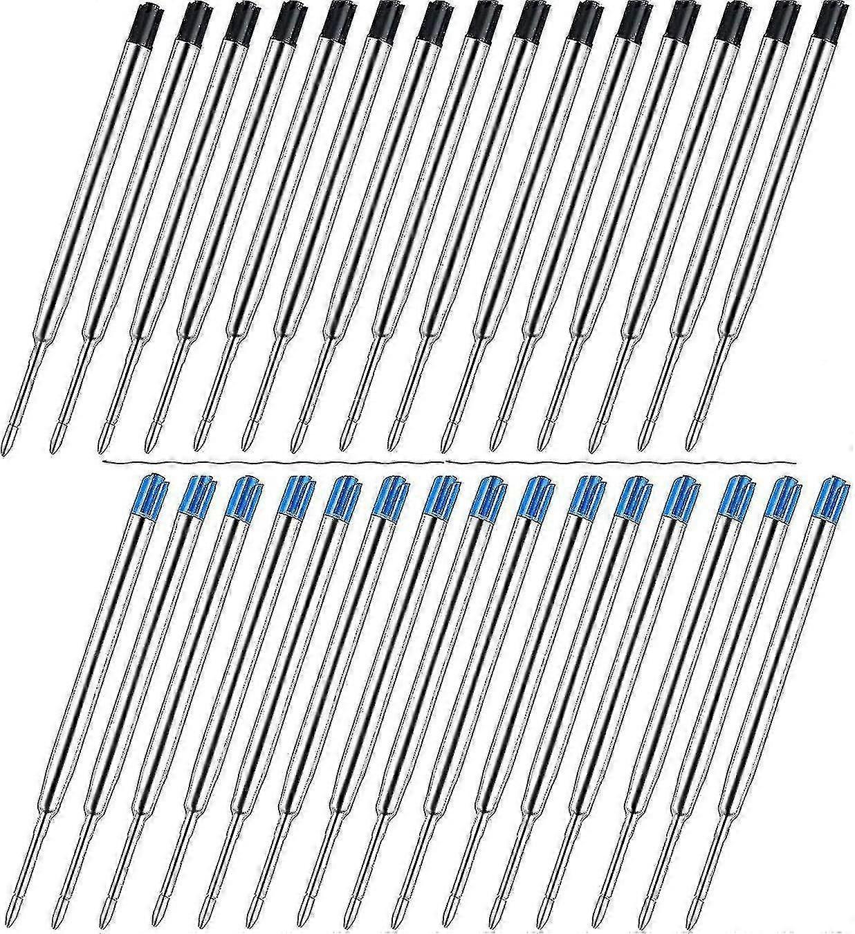 عبوات 30 قطعة لأقلام باركر 15 قلم حبر جاف أسود و 15 أزرق عبوة قلم حبر جاف