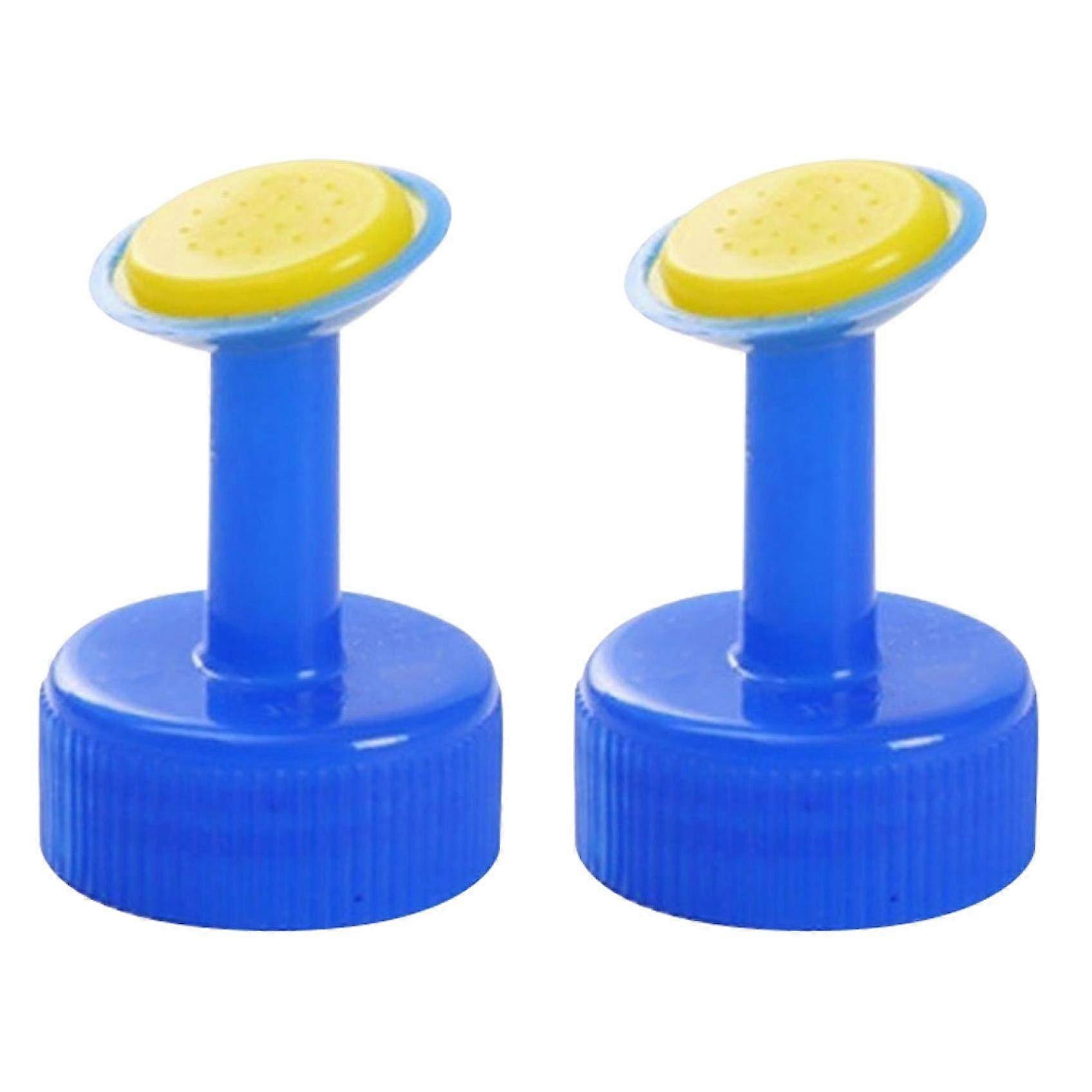 Watering Attachment for Bottles, Plastic Sprinkler Nozzle (Blue, 2 Pieces)