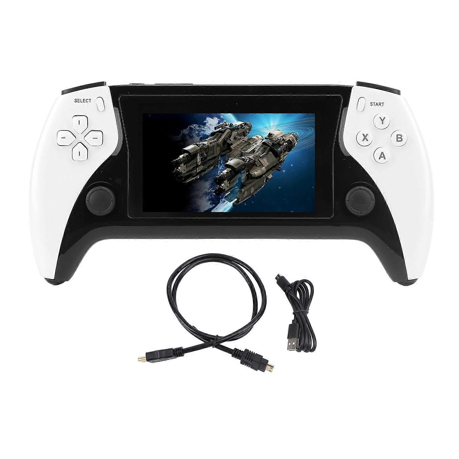 Handheld Retro Game Console, 4.3" IPS Screen, 11 Emulators, 2500mAh Battery, White