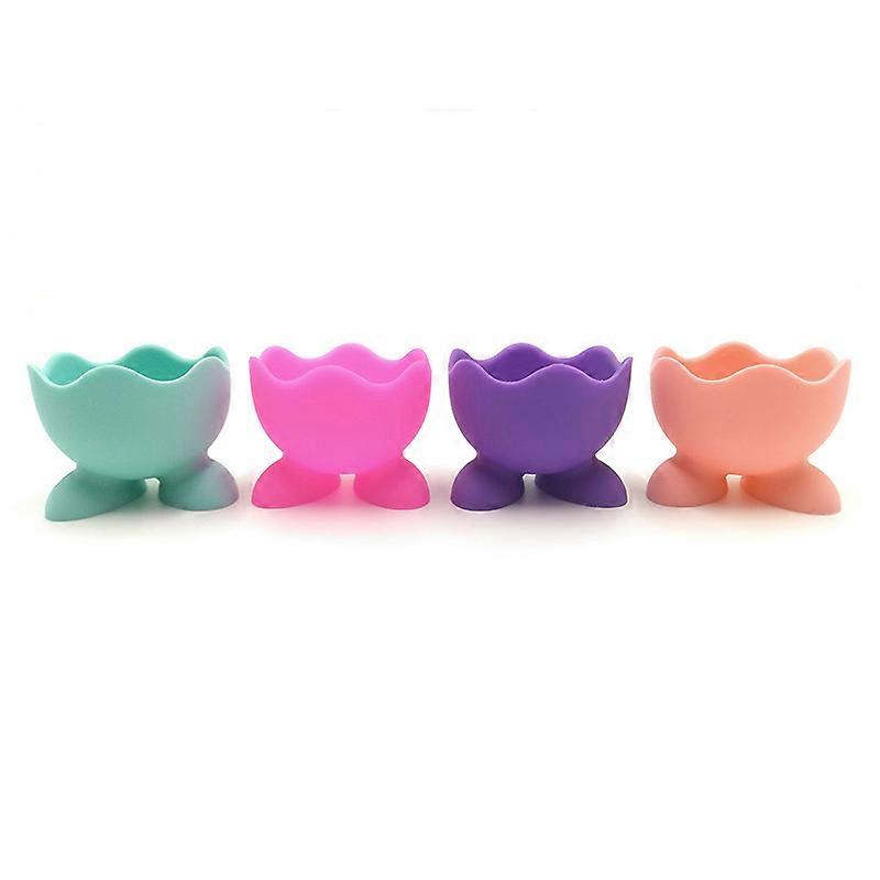 Silicone Egg Cups Set, Egg Cup Breakfast, Lunch Or Dinner. Kitchen Boiled Egg Holder(4pcs, multicolor)