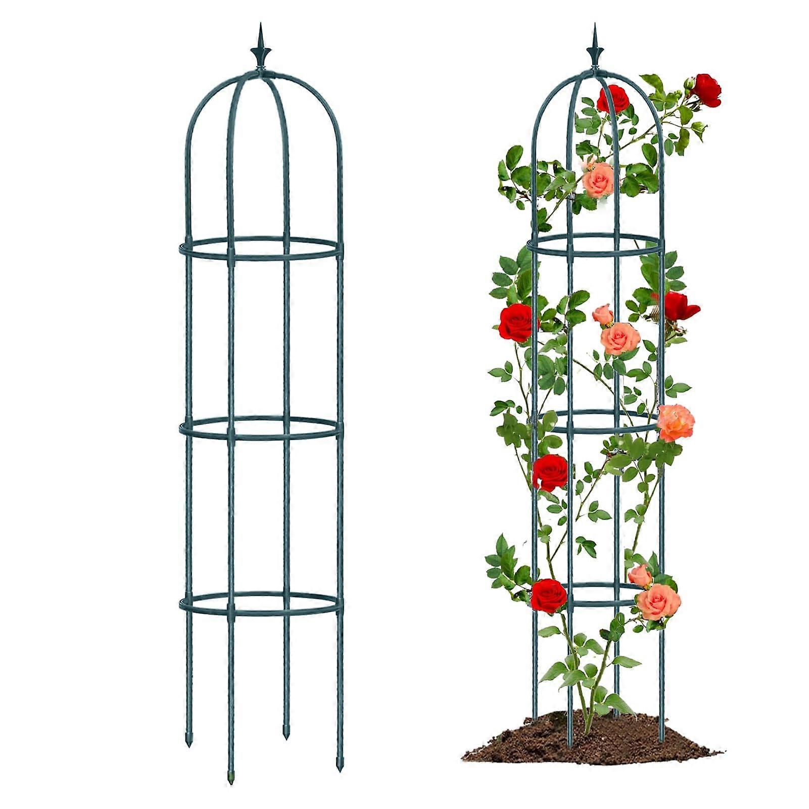 Trellis Obelisk Model A Metal Weather-Resistant Garden Trellis For Tomatoes, Cucumbers, Roses Plant Support