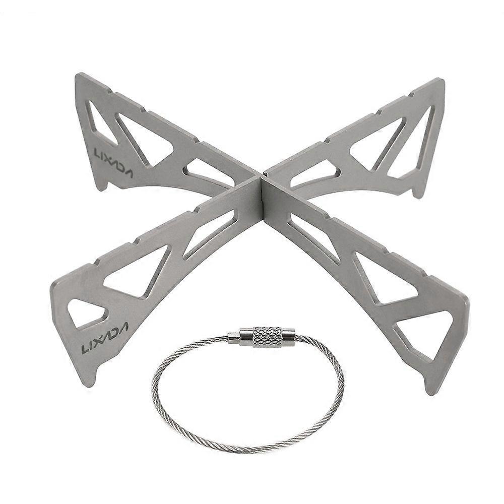 Titanium Portable Mini Stove Rack Cross Stand Cooking Pot Rack Steamer Compatible with Outdoor Camping Cookware