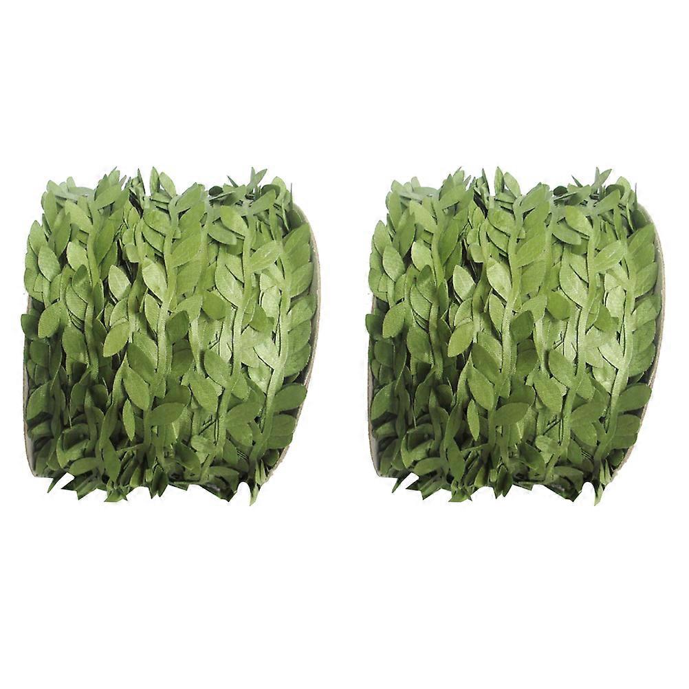 Door Wreaths Simulation Green Rattan Diy Garland Ornament Background Hanging For Window PVC 2Pcs