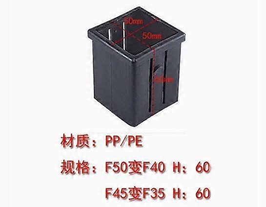 4 Pcs Square Tube Inserts Sleeve Converter: Edge Length 50mm To 40mm Inner Adapter - for Glide Tubes Sliding Height Fitness Training Exercise Machine