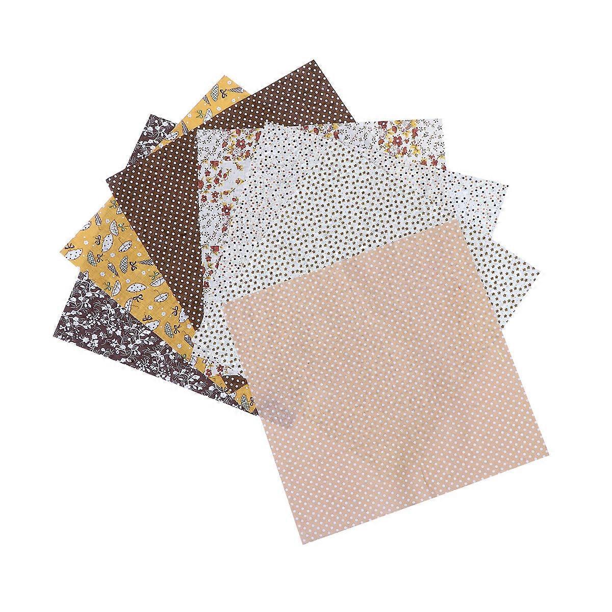Cotton Fabric For Crafts Precut Quilting Squares Diy Enthusiasts 25x25 Cm 7Pack