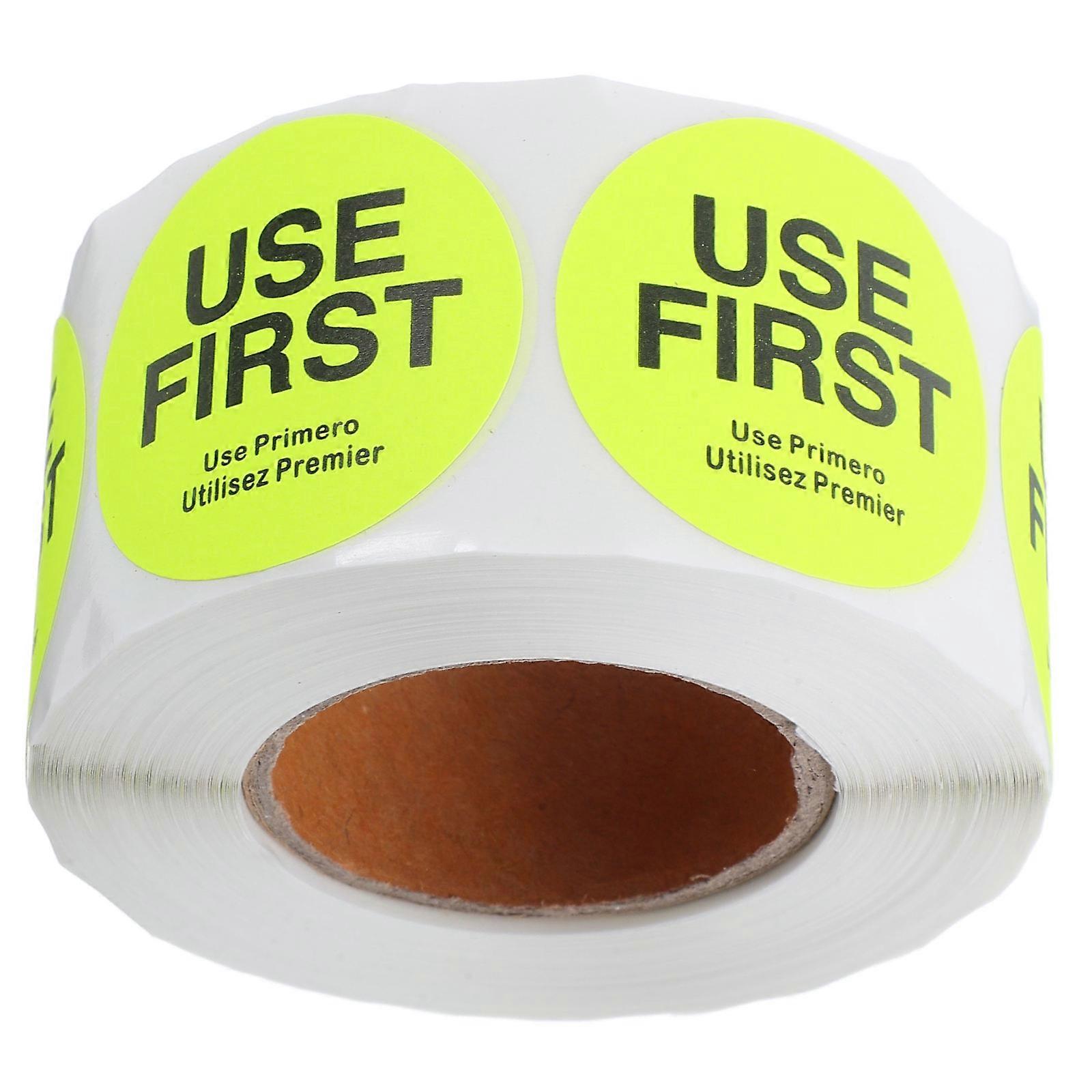 Round Shape Use First Stickers For Food Service Inventory Management Material 500Pack