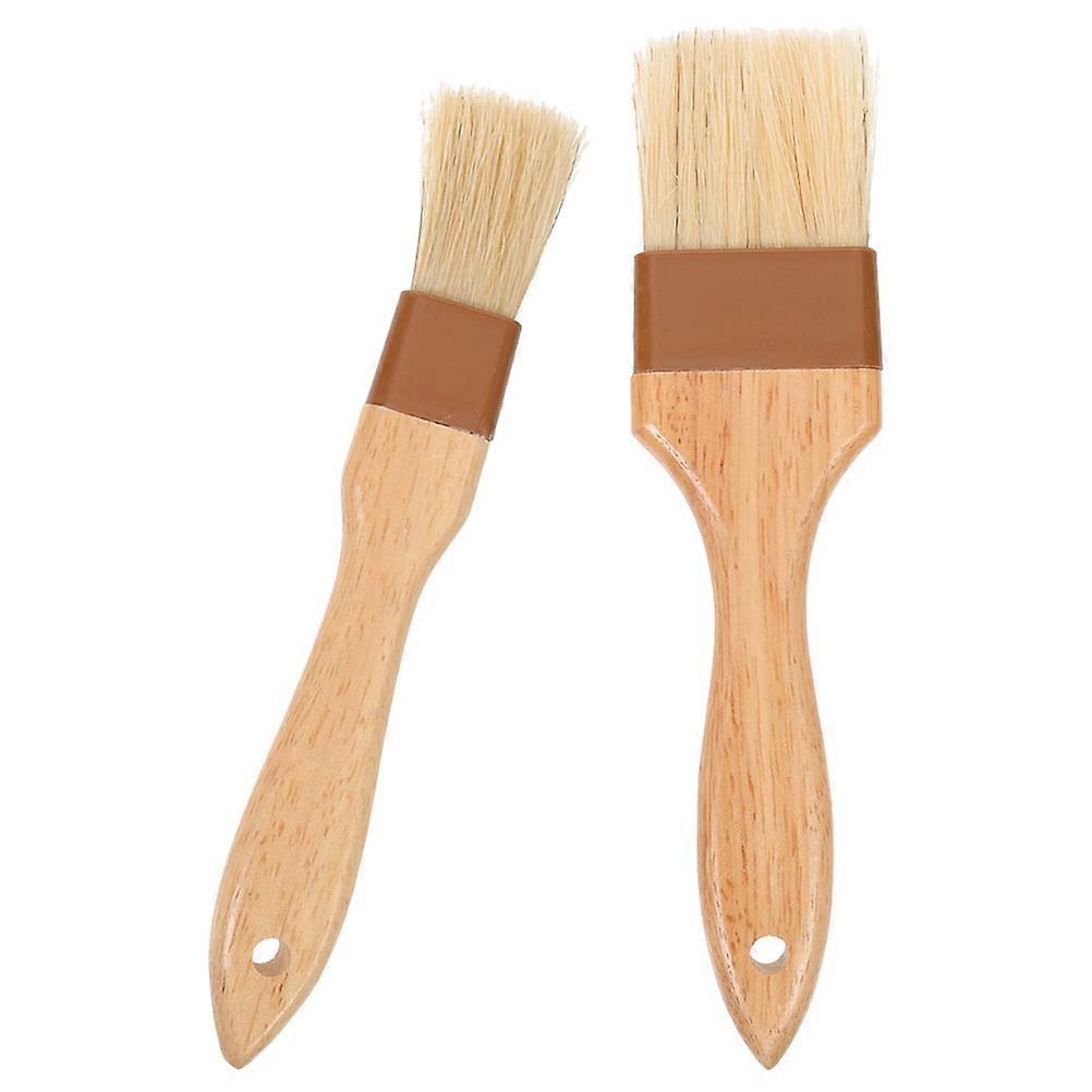 Pastry Brush Baking Cooking Basting BBQ Marinade Kitchen Oil Brush Ergonomic Handle For Baking Home Cooks 2Pcs