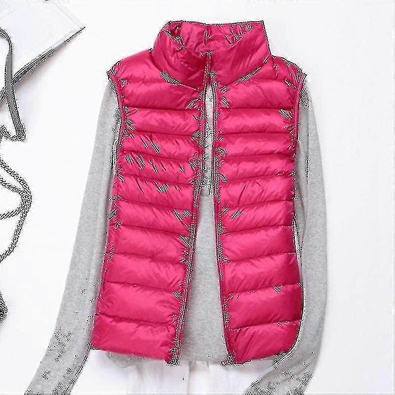 Ärmlös vinterväst för kvinnor - Lätt quiltad pufferdunväst för värme