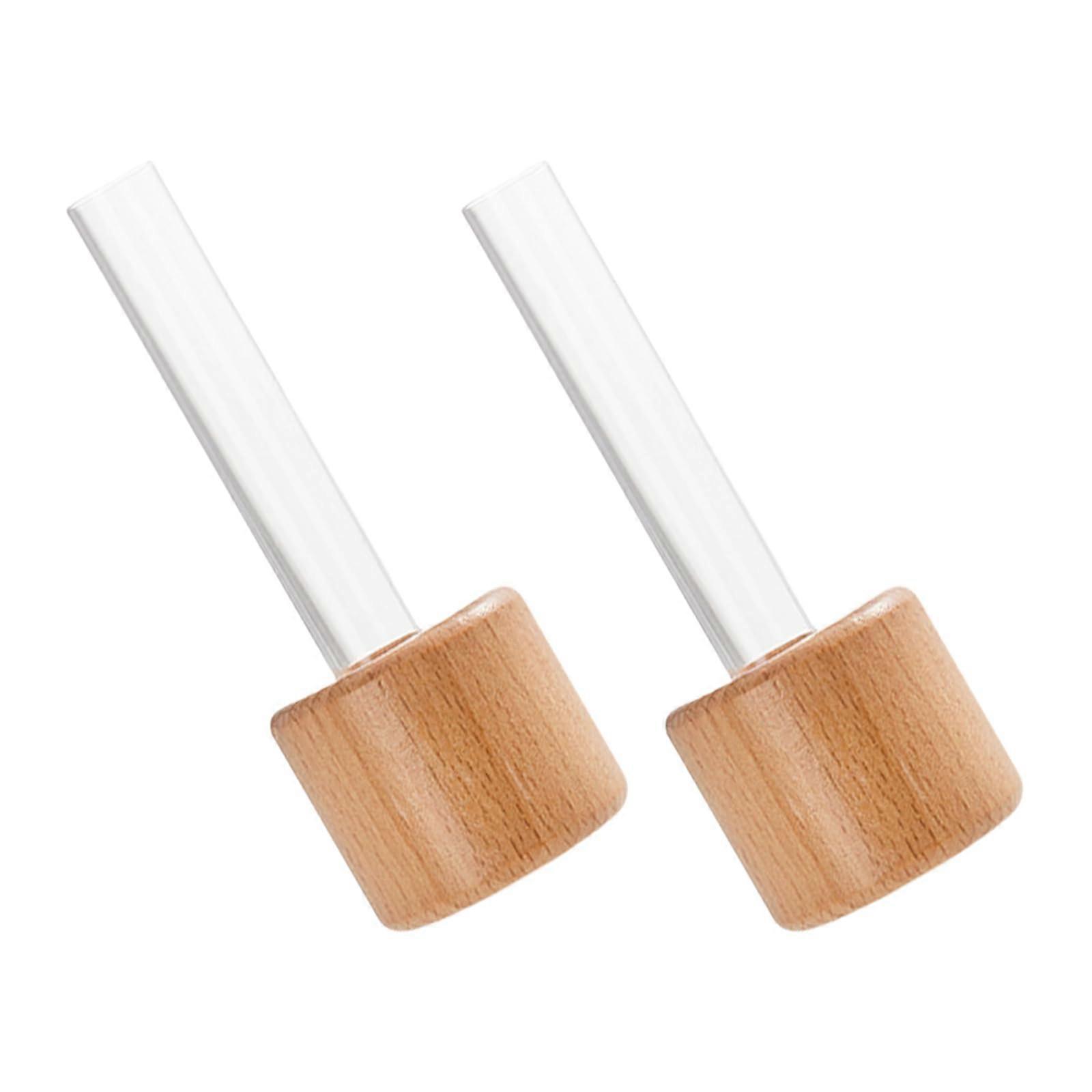 Set of 2 Magnetic Flower Vases for Refrigerator with Modern Test Tube Designs Aesthetic Hydroponic Plant Holder Planter Ref: 2771