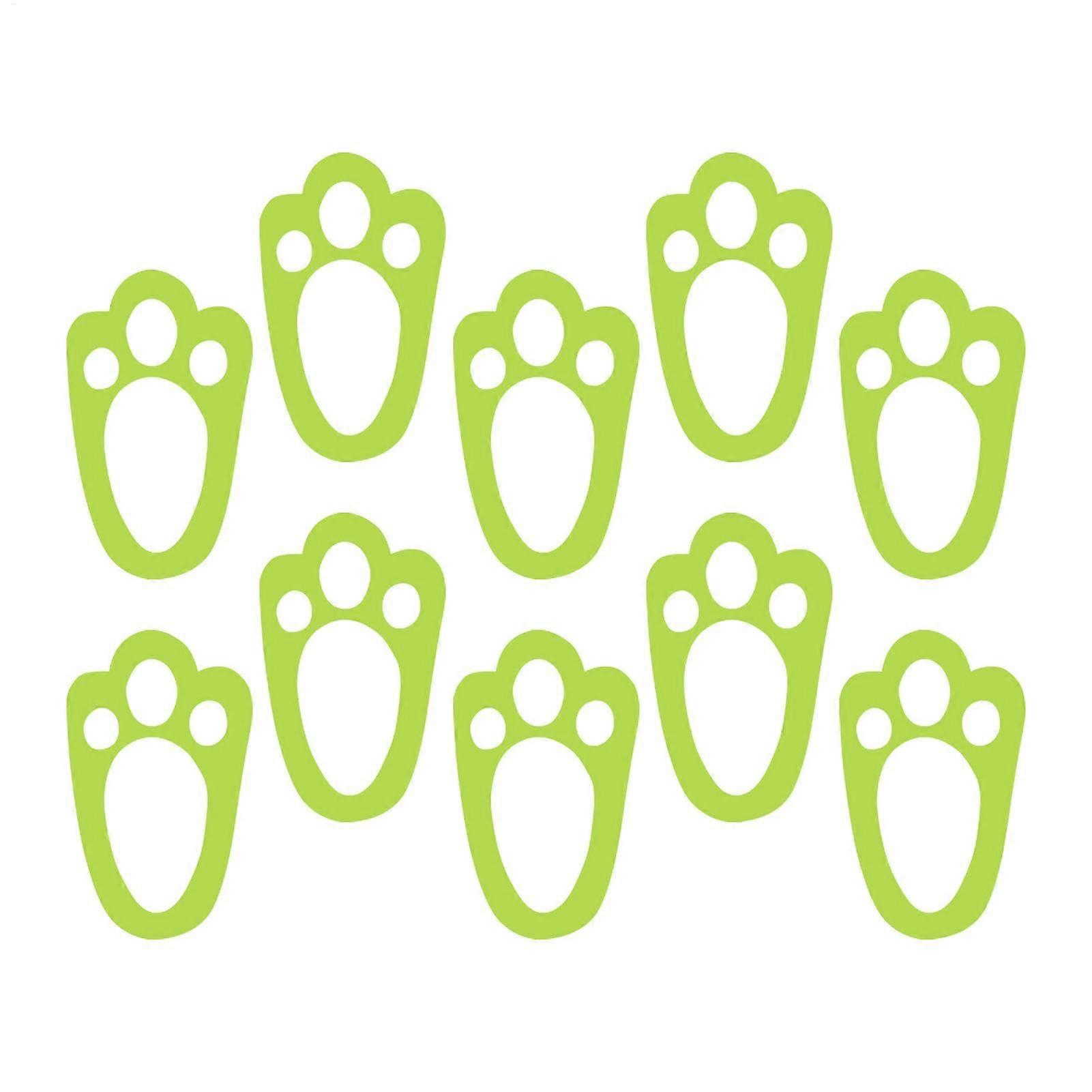Easter Bunny Paw Prints, Glow in the Dark Footprint Stickers, 10 Pieces Ref: 2106