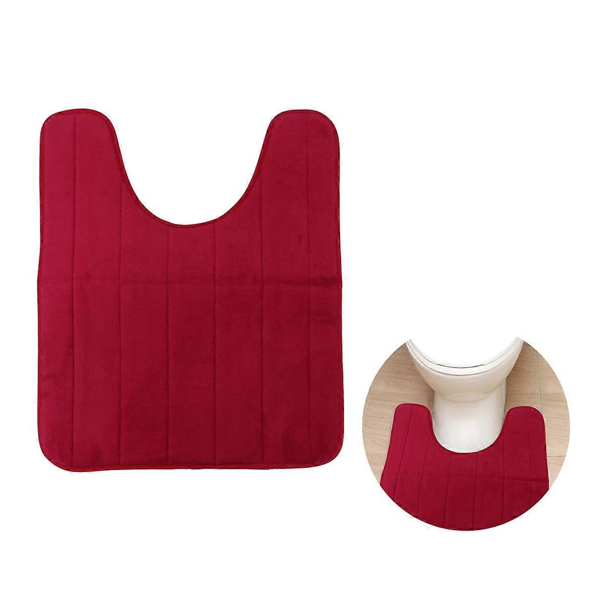 Wine Shaped Cotton Toilet Seat Cover – Stretchable, Washable, Non Slip, Memory Foam Bathroom Mat