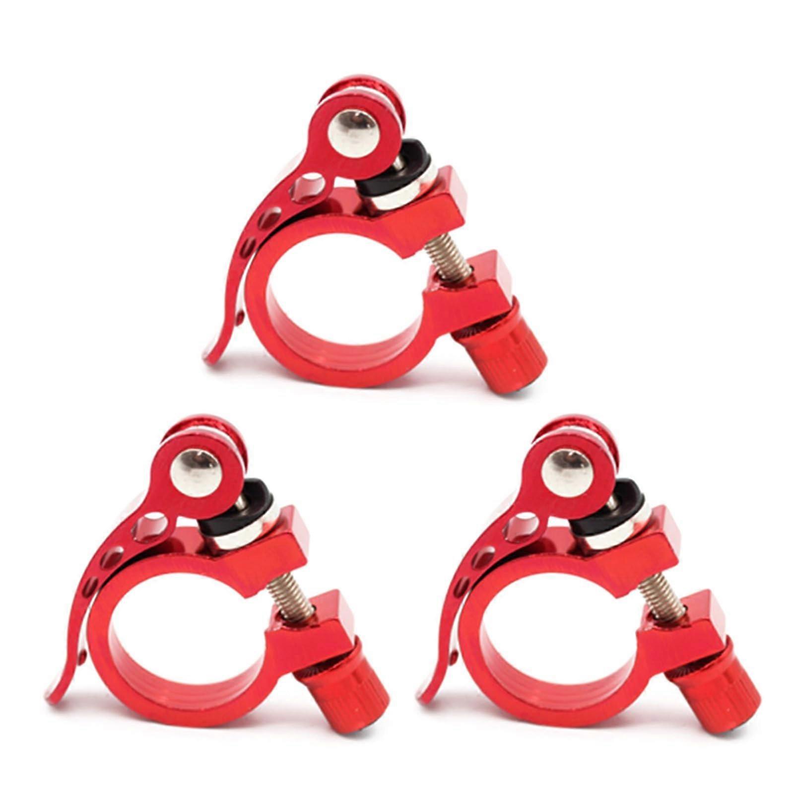 Lightweight Aluminum Alloy Bicycle Seat Tube Clamps - 3 Pack, Secure Seat Fitting for Various Bike Models and Sizes
