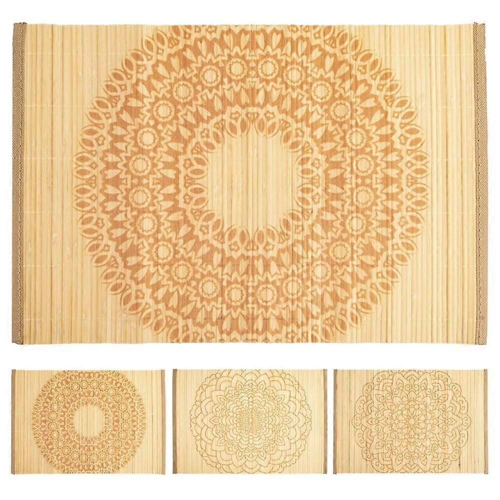 Elegant Rectangular Bamboo Placemat Protects The Table