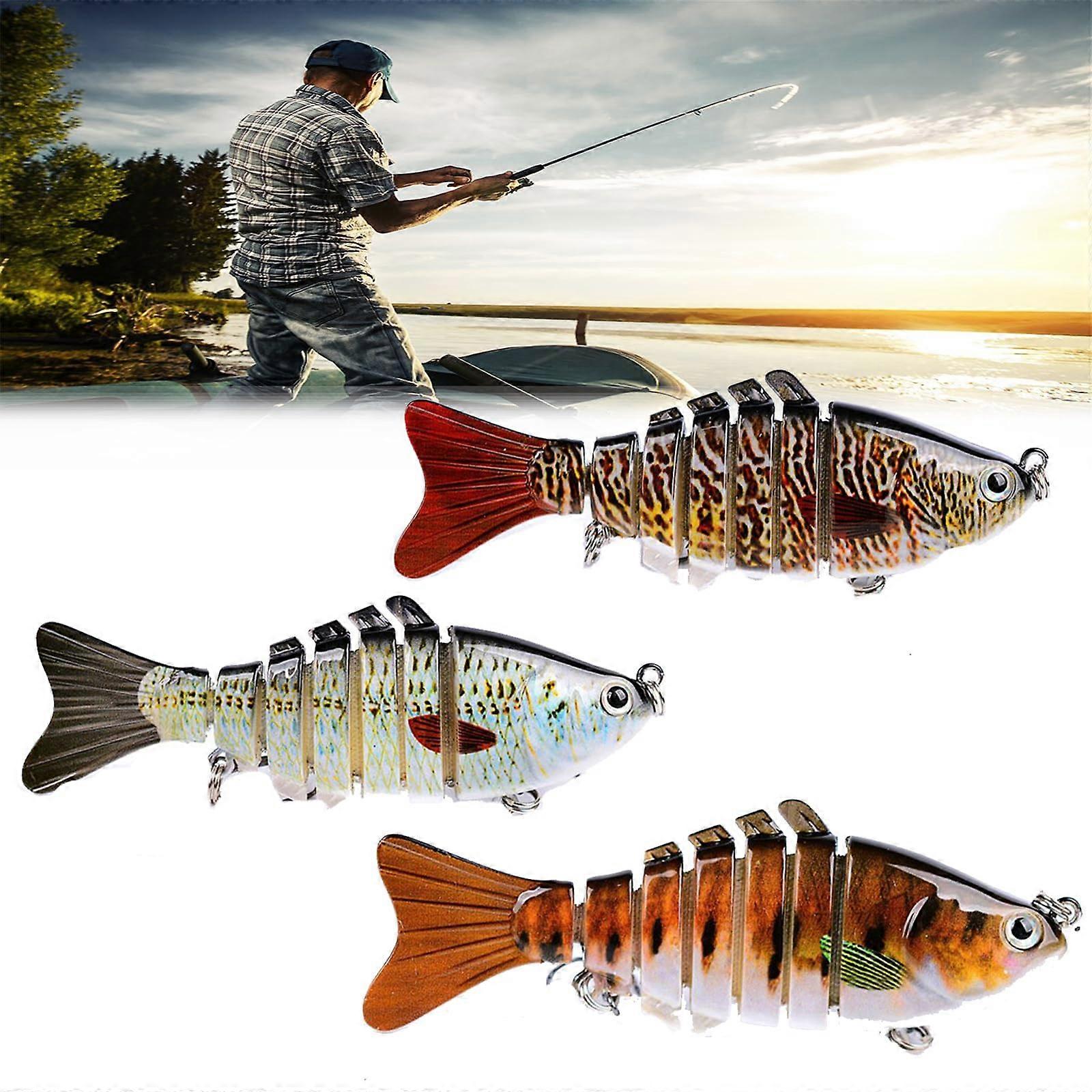 Bionic Swimming Lure, Robotic Fishing Bait, 3D Bionic Swimming Lure, Reusable Lures That Swim by Itself for All Kinds of Waters 3pcs E Ref: 6976