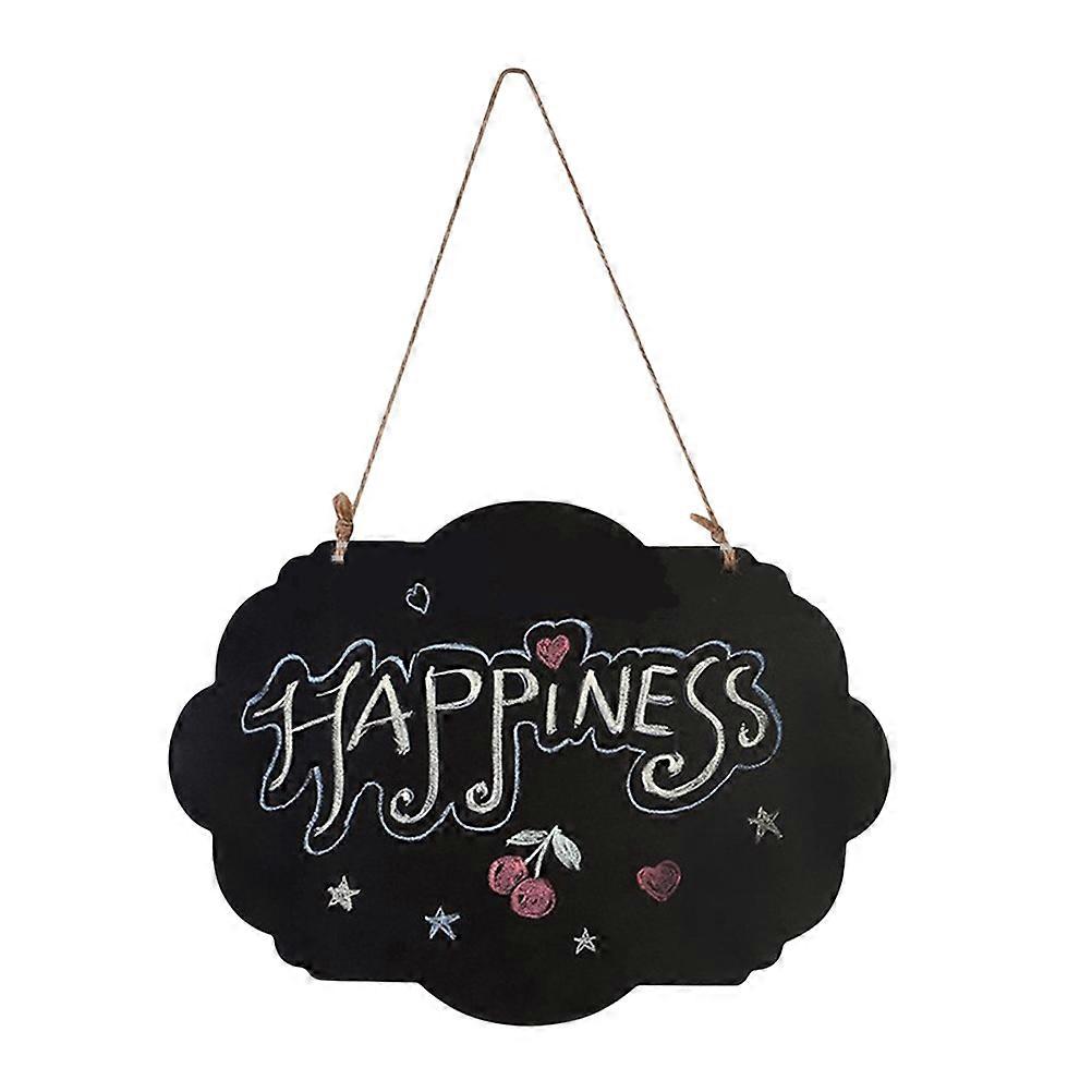 ハンギング黒板看板両面消去可能メッセージボードリマインダーボード壁の家の装飾の波の形25x20cm1パック