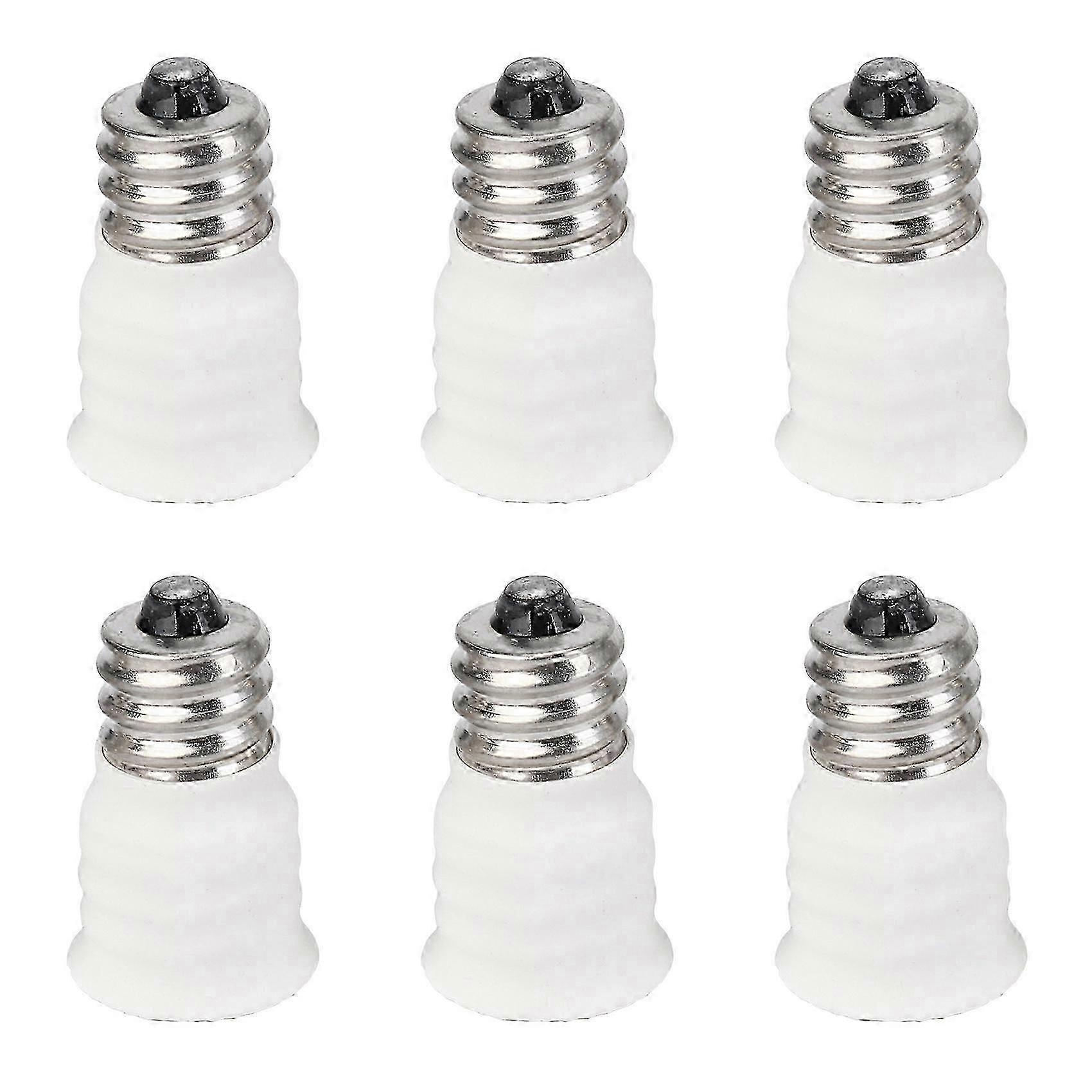 2025 Latest Model 6-Pack E12 to E14 White Bulb Converter LED Light Holder Lamp