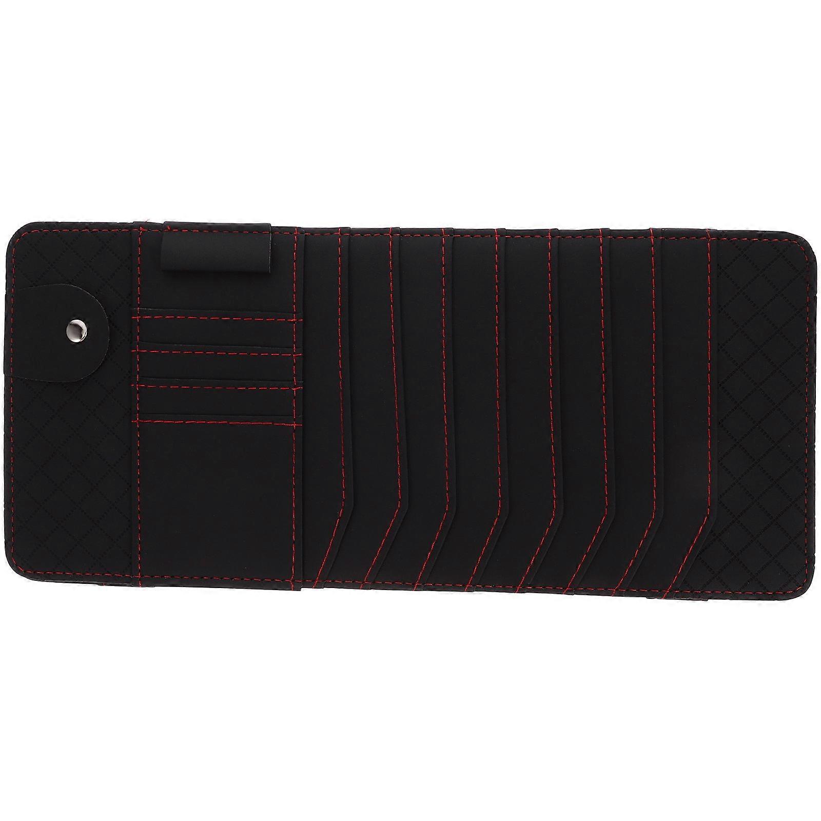 Visor Organizer Storage Pocket in Black for Car Made of Quality and ABS Materials 7.5 x 5.5 inches