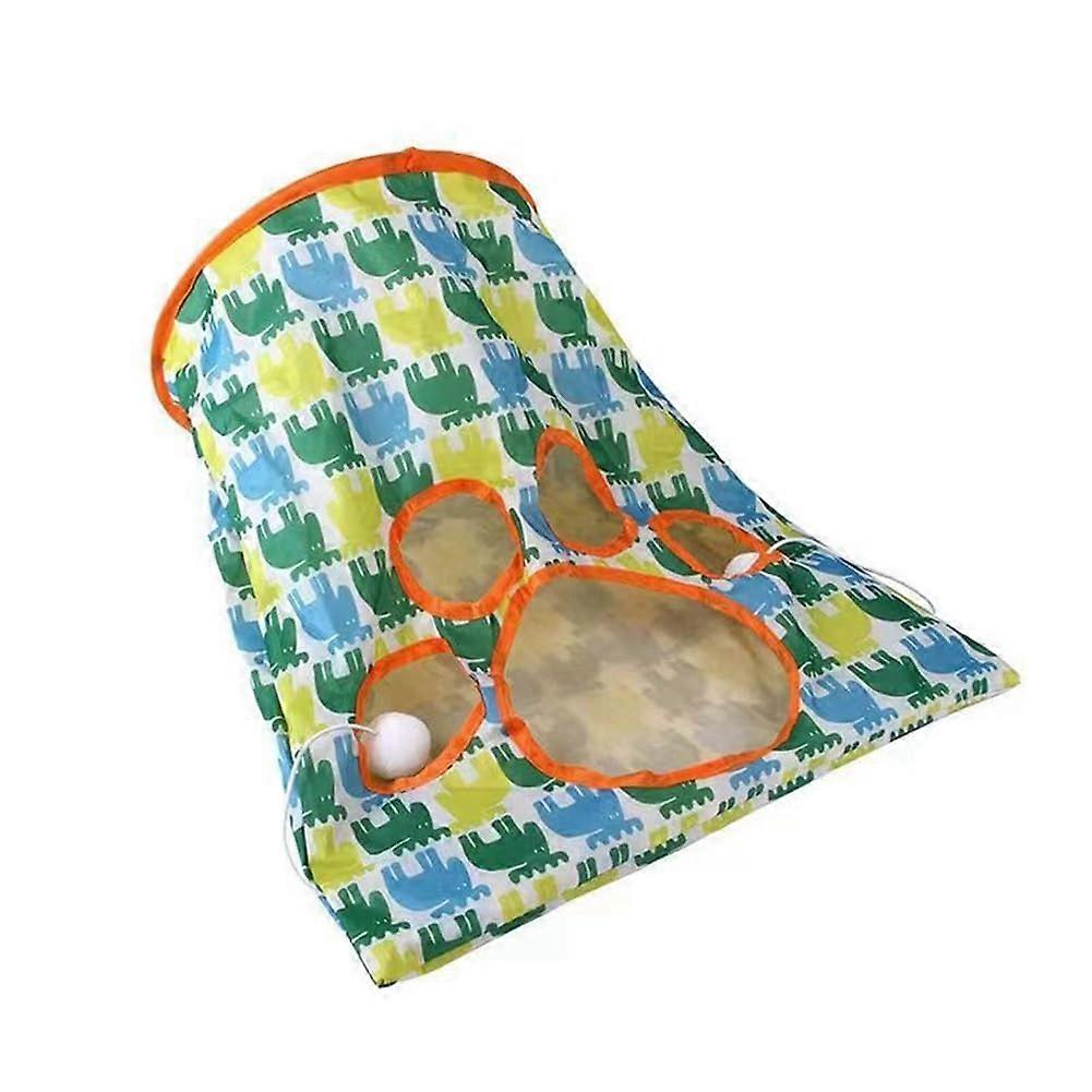 Foldable cat tunnel pockets in 5 styles for house cats,  pet cat play tunnel toy, collapsible interactive cat burrow pocket, easy to use.