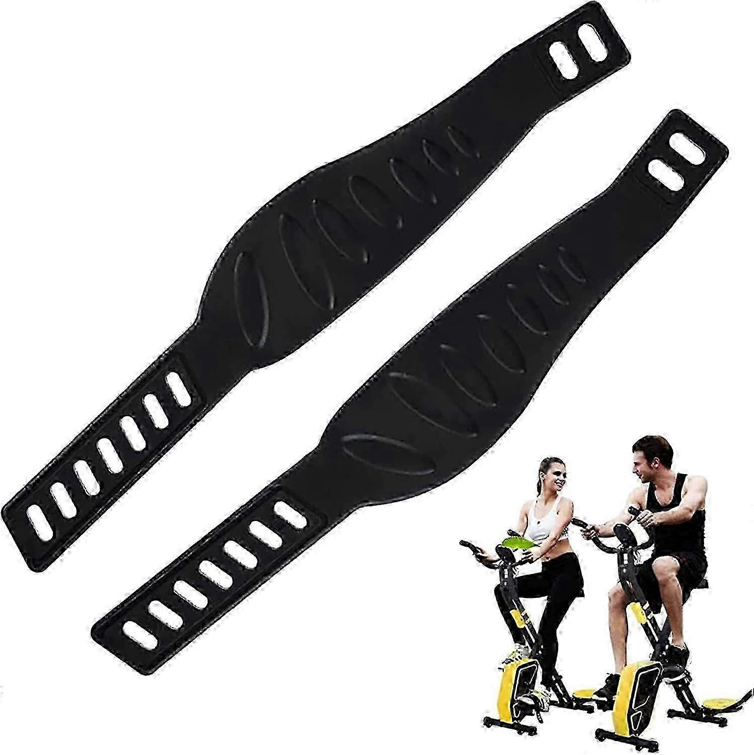 2 Pieces Adjustable Bike Pedal Straps, Widened and Thickened for Exercise Bikes, Suitable for Children