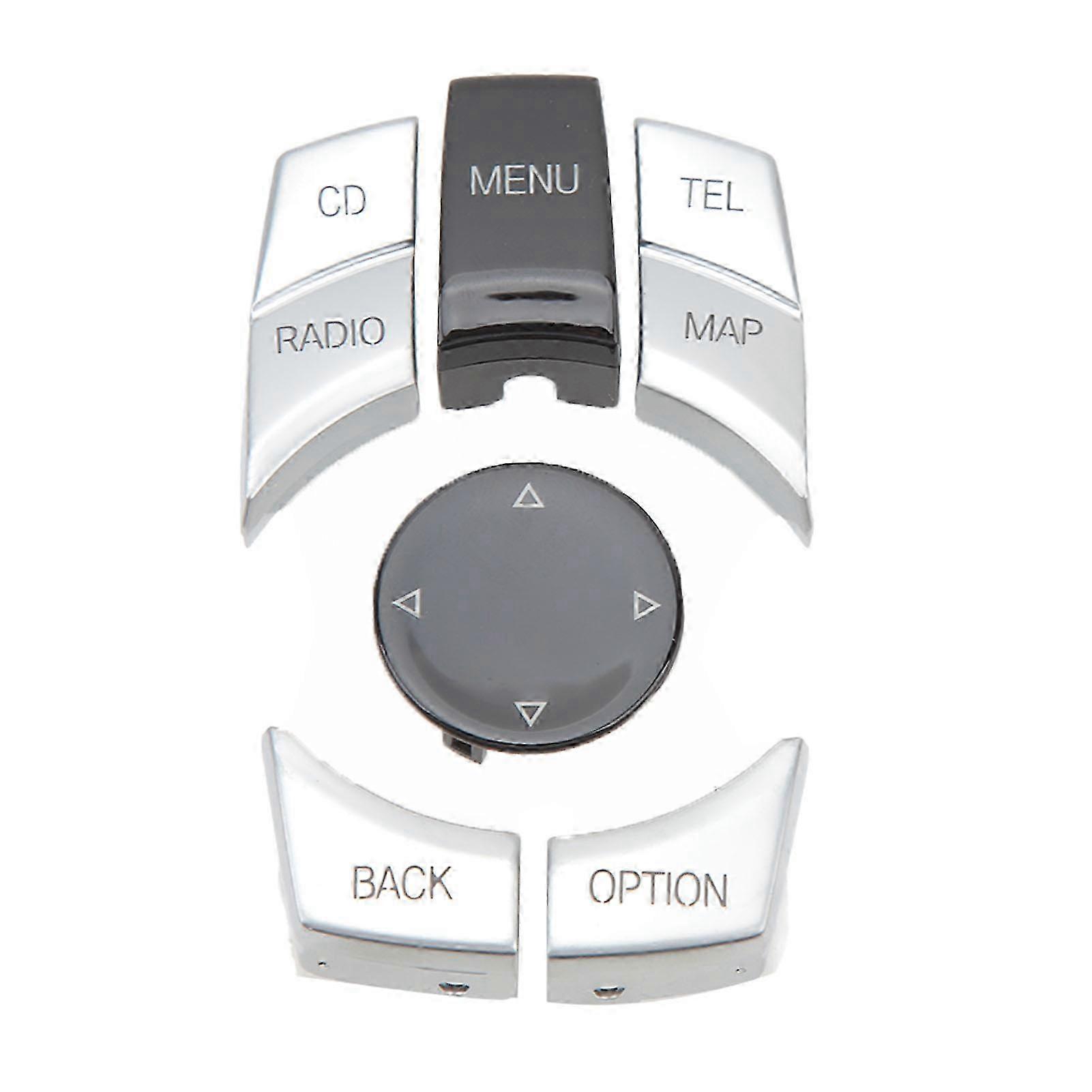 6Pcs Botón Multimedia de Control Central ABS Plateado para algunas marcas F20 F21 F22 F23 F30 F31 F34 F35 F32 F33 F36 F82 F83 MAP-CD