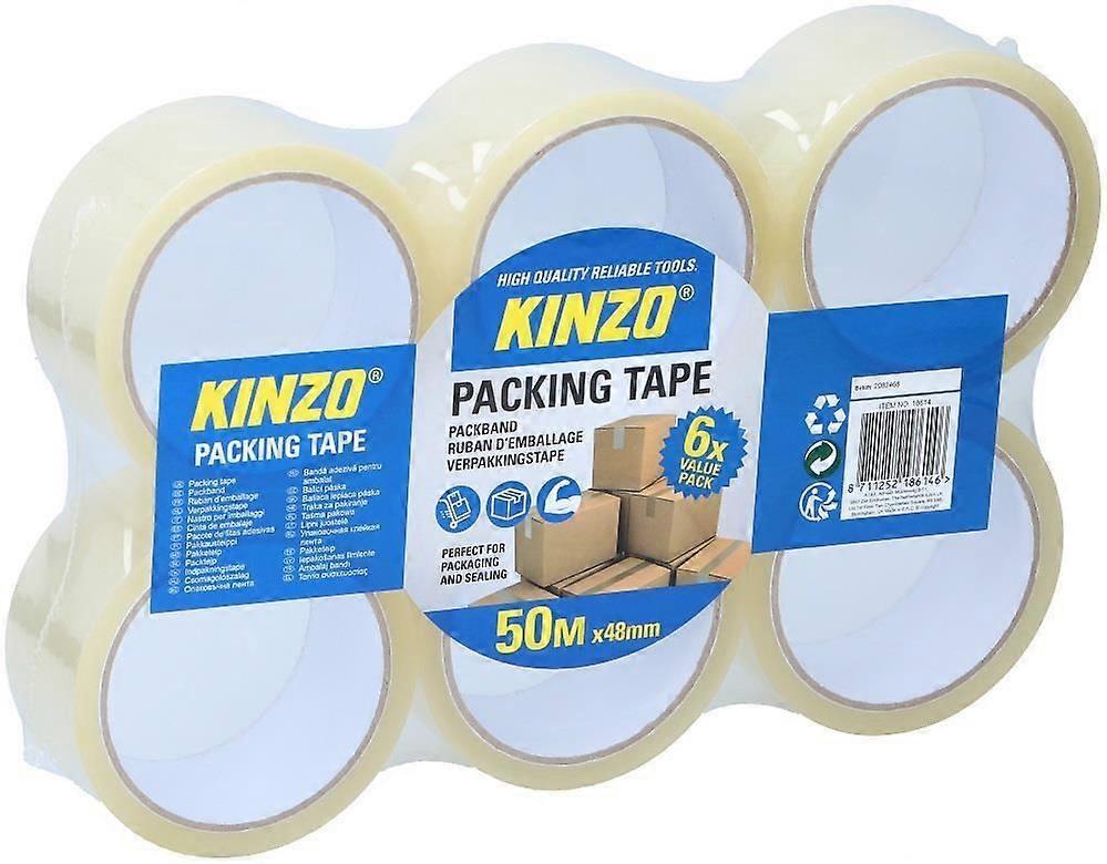 Plastic Packing Tape 6pcs - Pack of 6 Rolls