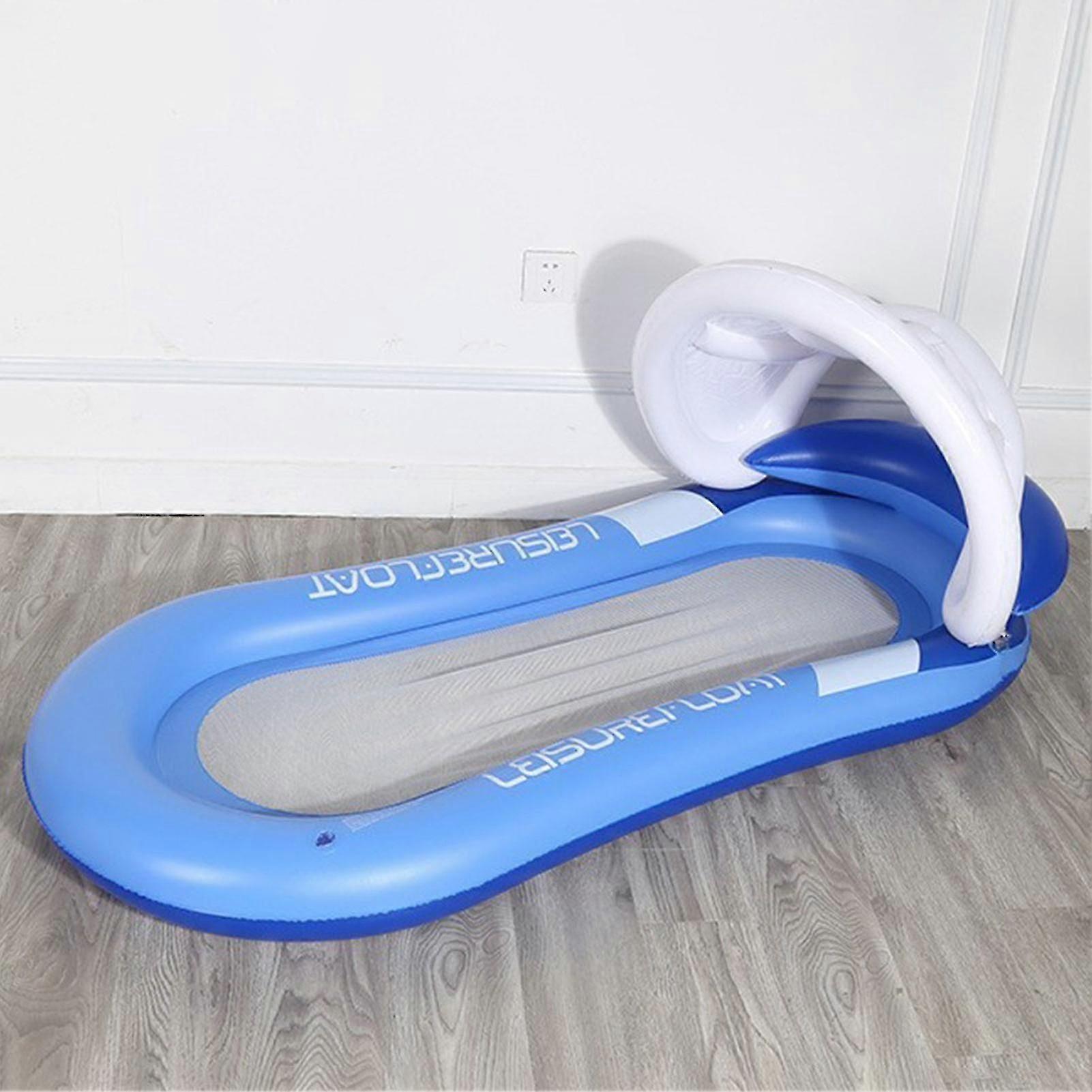 Adult Inflatable Pool Float With Detachable Canopy Beach Water Hammock for Outdoor