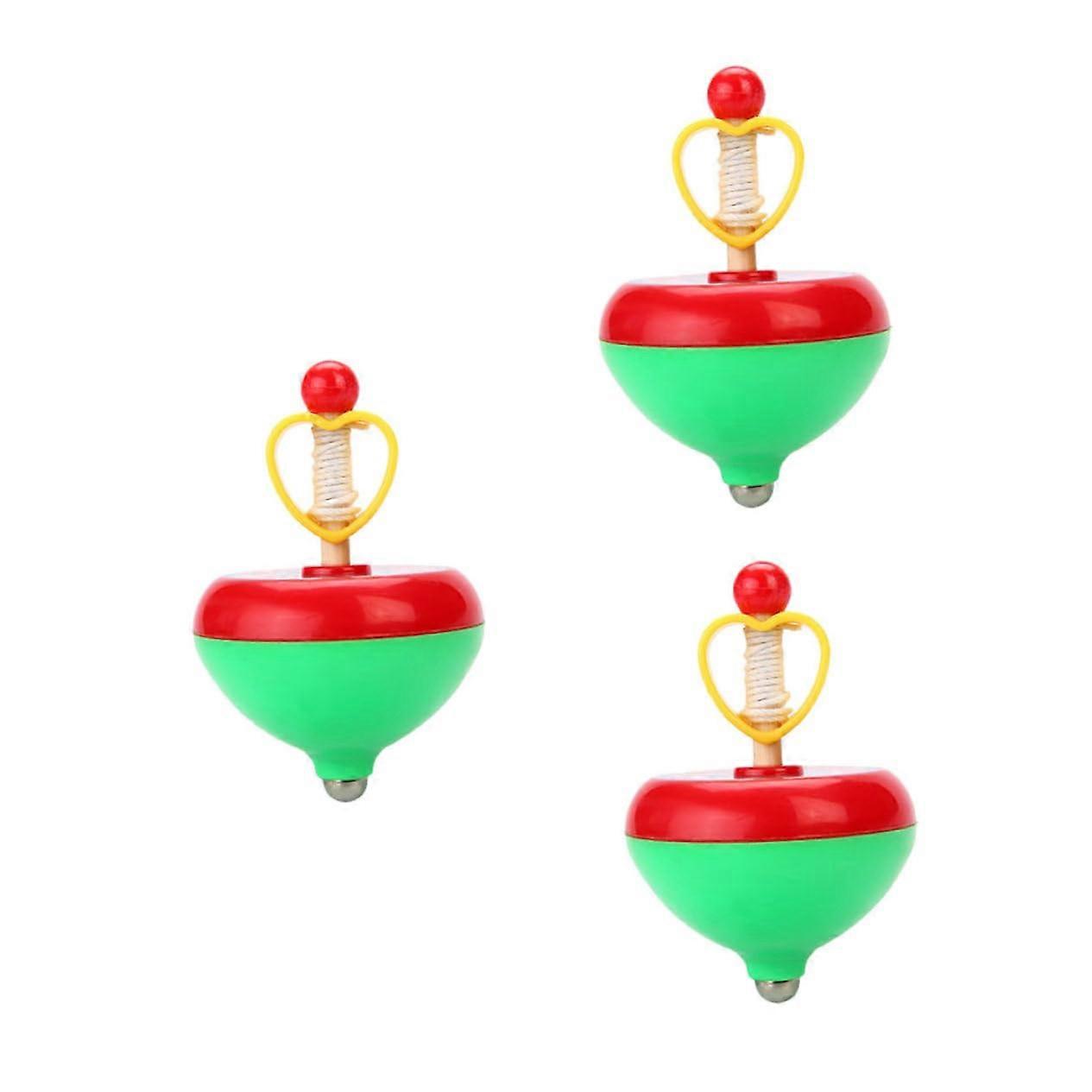 Funny Pulling String Gyro Toy Set of 3 for Boys and Girls - Durable Exercise Toy for Outdoor Entertainment and Coordination Skills