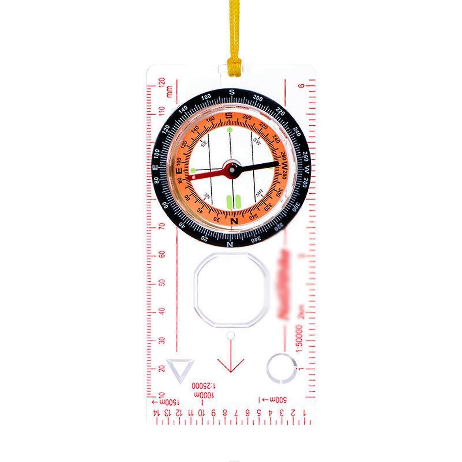 Outdoor Multifunction Compass with Scale, Shockproof Waterproof Travel Compass for Hiking and Climbing Activities