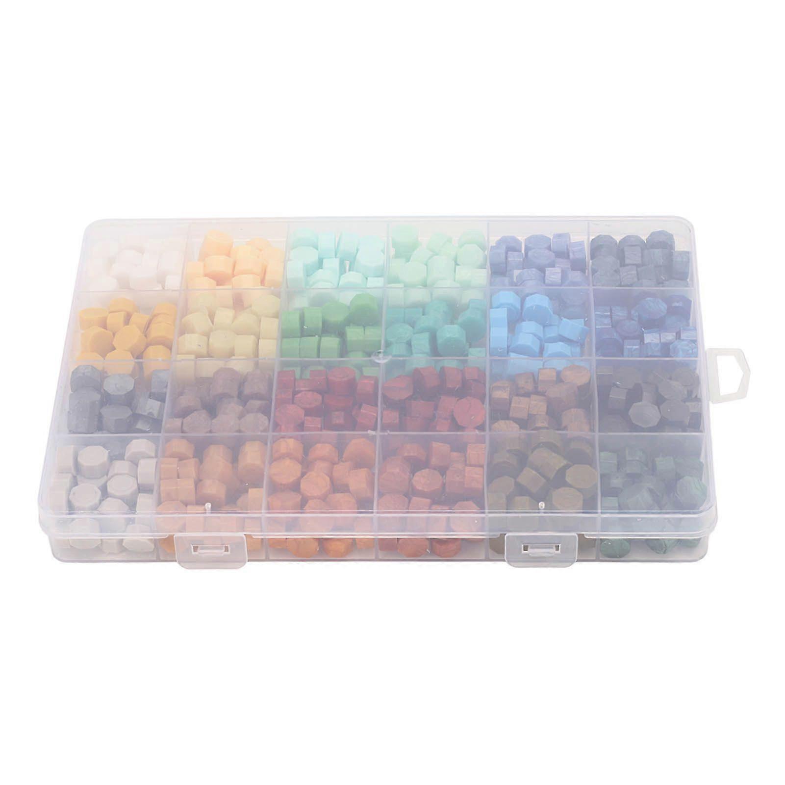 2025 Latest Model Sealing Wax Beads 24 Colors Octagonal Exquisite Craft