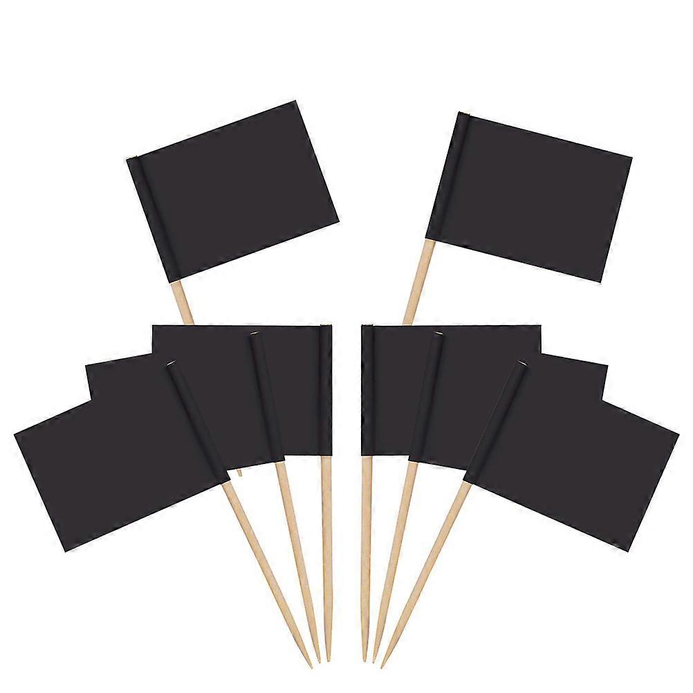 Blank Flag Toothpicks Cake Decoration Birthday Party Theme Party Supplies Black 6 5x3 5cm 1Set