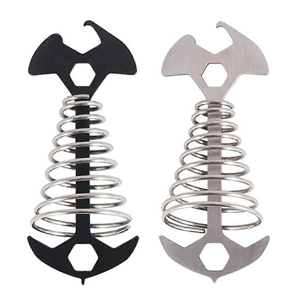 Portable Camping Tent Nails with Stainless Steel Pegs for Tent Anchoring and Deck Fixing 2pcs