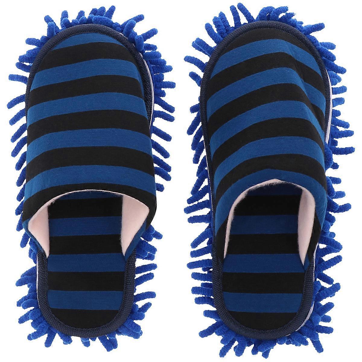 Hair and Dirt Pickup Floor Mopping Slippers Microfiber Household Cleaning Tools Free Size 1Pair