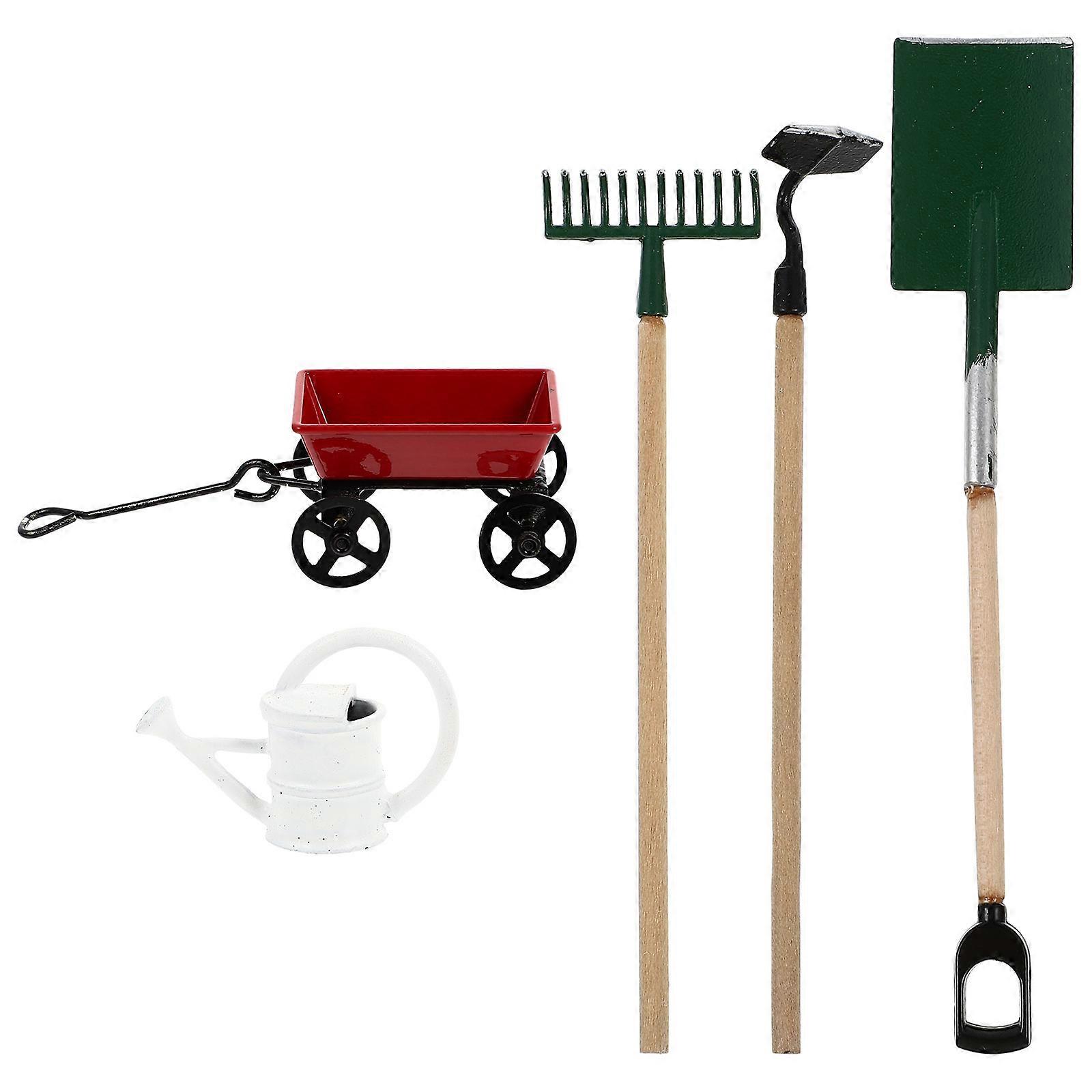 Gardening Mini Tools Mini Farm Tool Models Miniature Hobby Tool Set Realistic Design 1 Set
