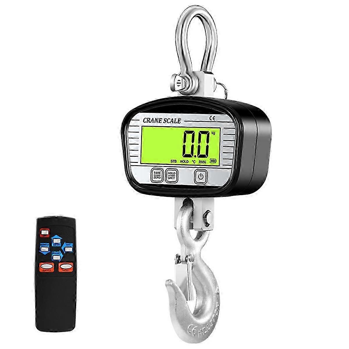 1000 ק"ג מנוף דיגיטלי מאזניים 0.1 ק"ג LCD כיתה וו כבד שחור